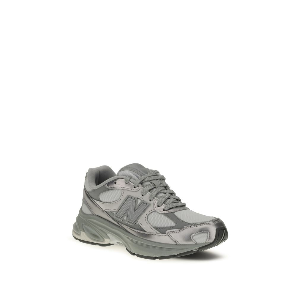 New Balance Gray Fabric Athletic Sneakers