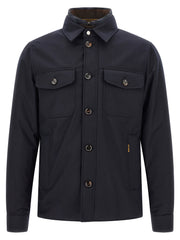 MooRER Blue Wool Full-Length Jacket