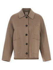 'S Max Mara Beige Wool Full-Length Jacket