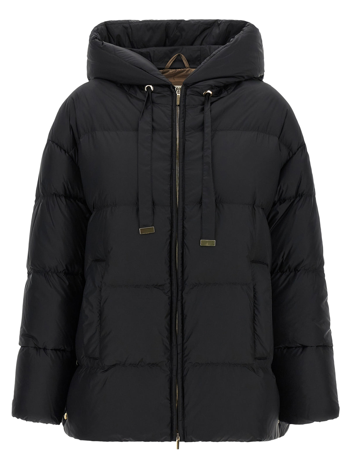 Max Mara Black Polyamide Full-Length Jacket for Women