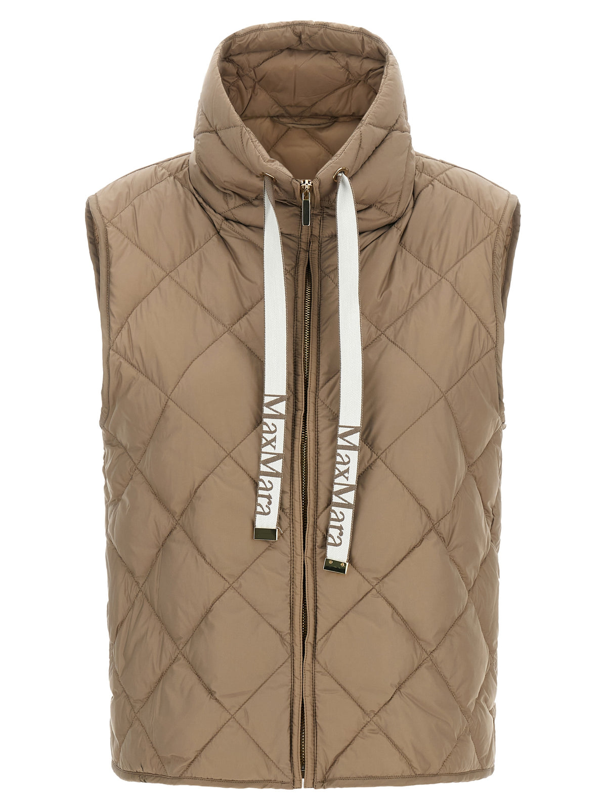 Max Mara Beige Polyamide Sleeveless Jacket