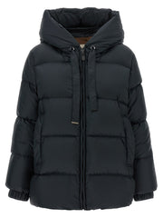 Max Mara Blue Polyester Full-Length Jacket