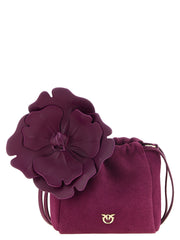 PINKO Purple Lambskin Clutch Bag