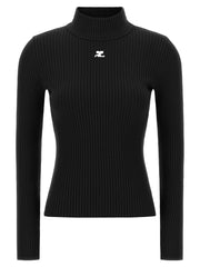 Courrèges Black Viscose Cardigan