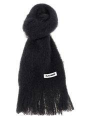 Jil Sander Black Wool Scarf