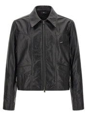 Amiri Black Calfskin Leather Jacket