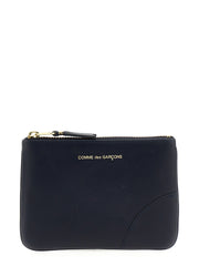 Comme Des Garçons Blue Calfskin Cardholder