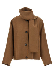 'S Max Mara Brown Wool Full-Length Jacket