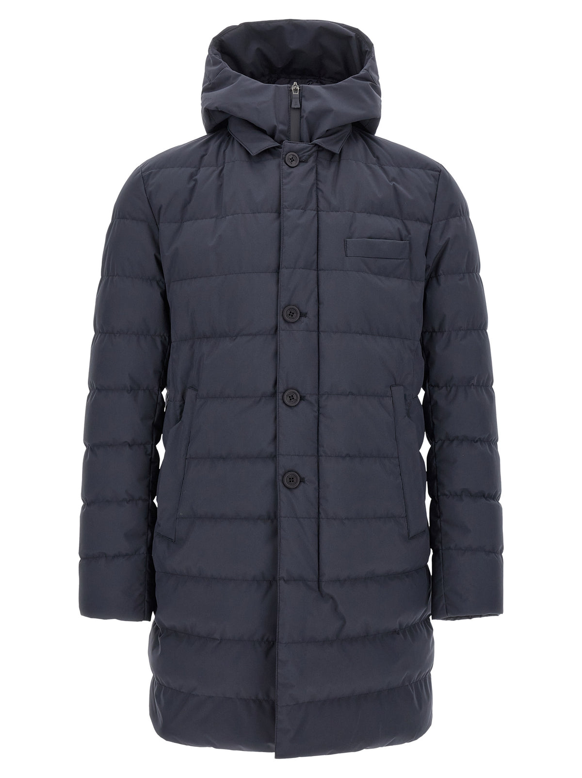 Herno Blue Polyester Full-Length Jacket for Men