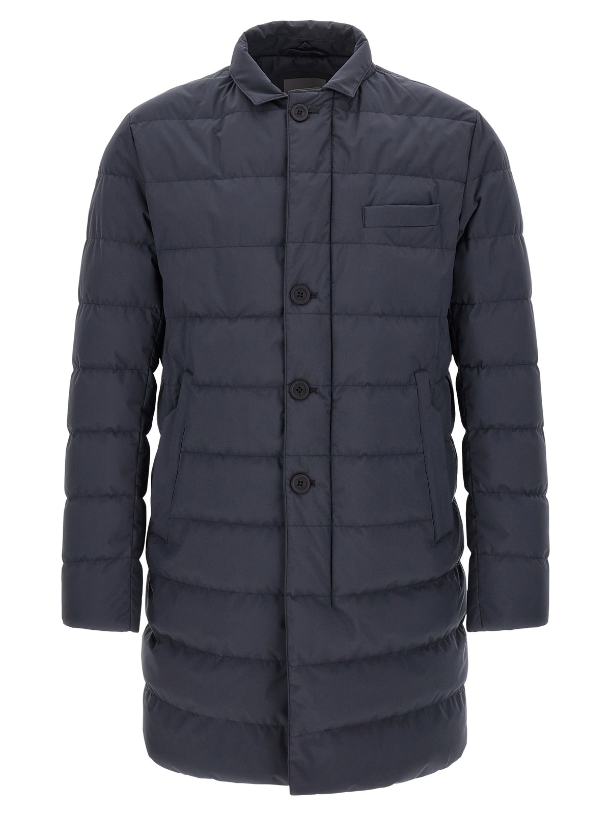 Herno Blue Polyester Full-Length Jacket for Men