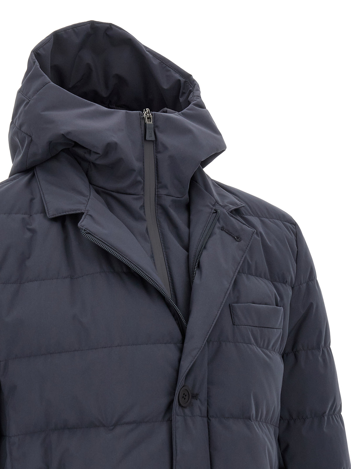 Herno Blue Polyester Full-Length Jacket for Men