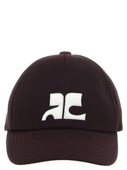 Courrèges Bordeaux Cotton Cap (Baseball Hat)