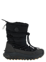 Moncler Black Polyamide Lace-Up Boots