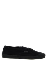 Saint Laurent Black Cotton Low Top Sneakers