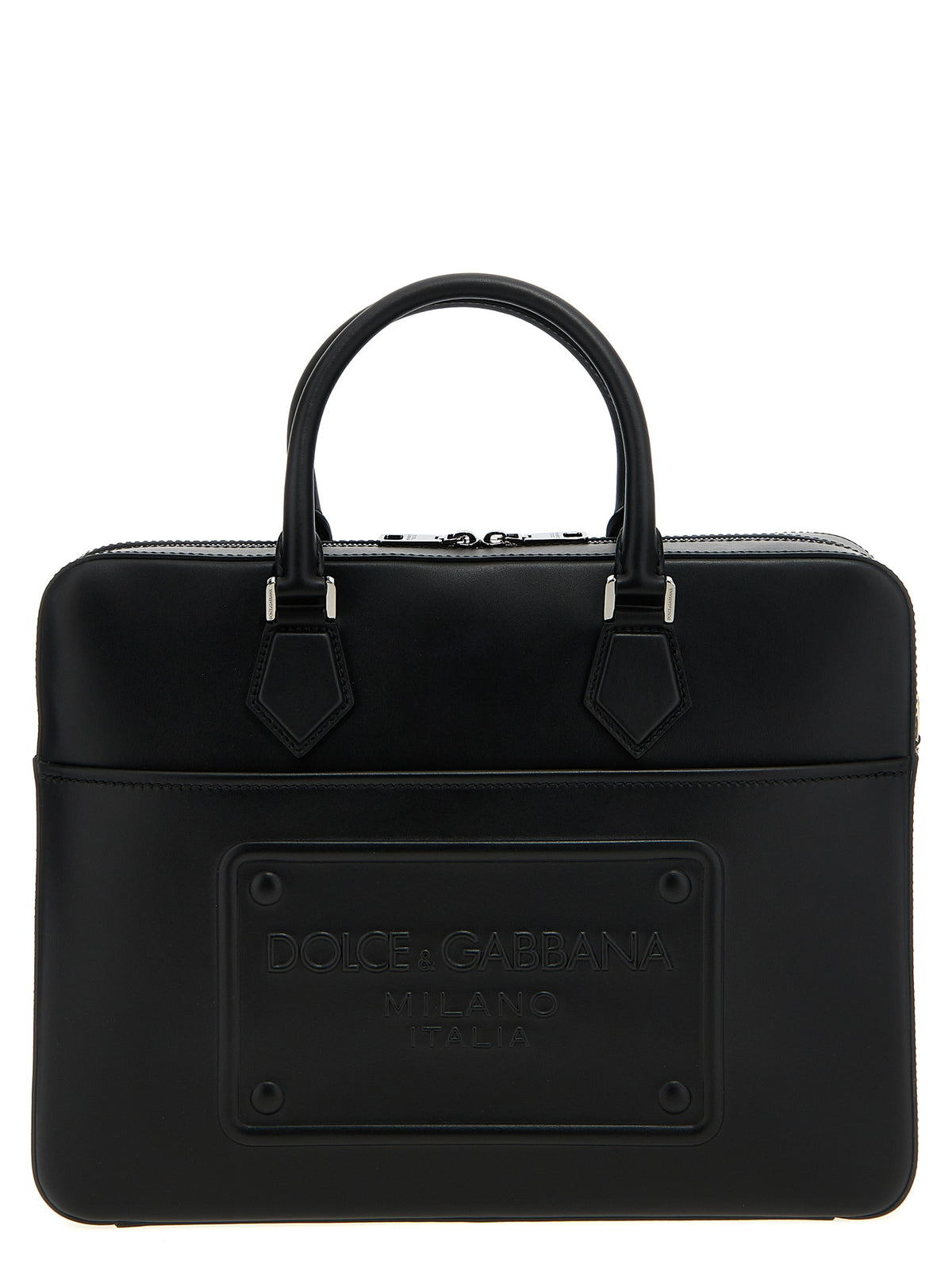 Dolce & Gabbana Black Lamb Leather Tote Bag