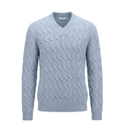 Malo Light Blue Wool Men Sweater