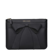 Comme Des Garçons Black Leather Clutch Bag
