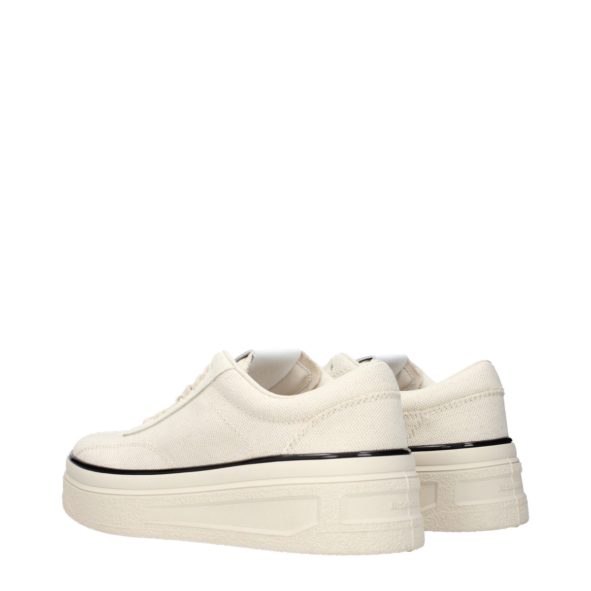 JIL SANDER Beige Fabric Platform Sneakers for Men