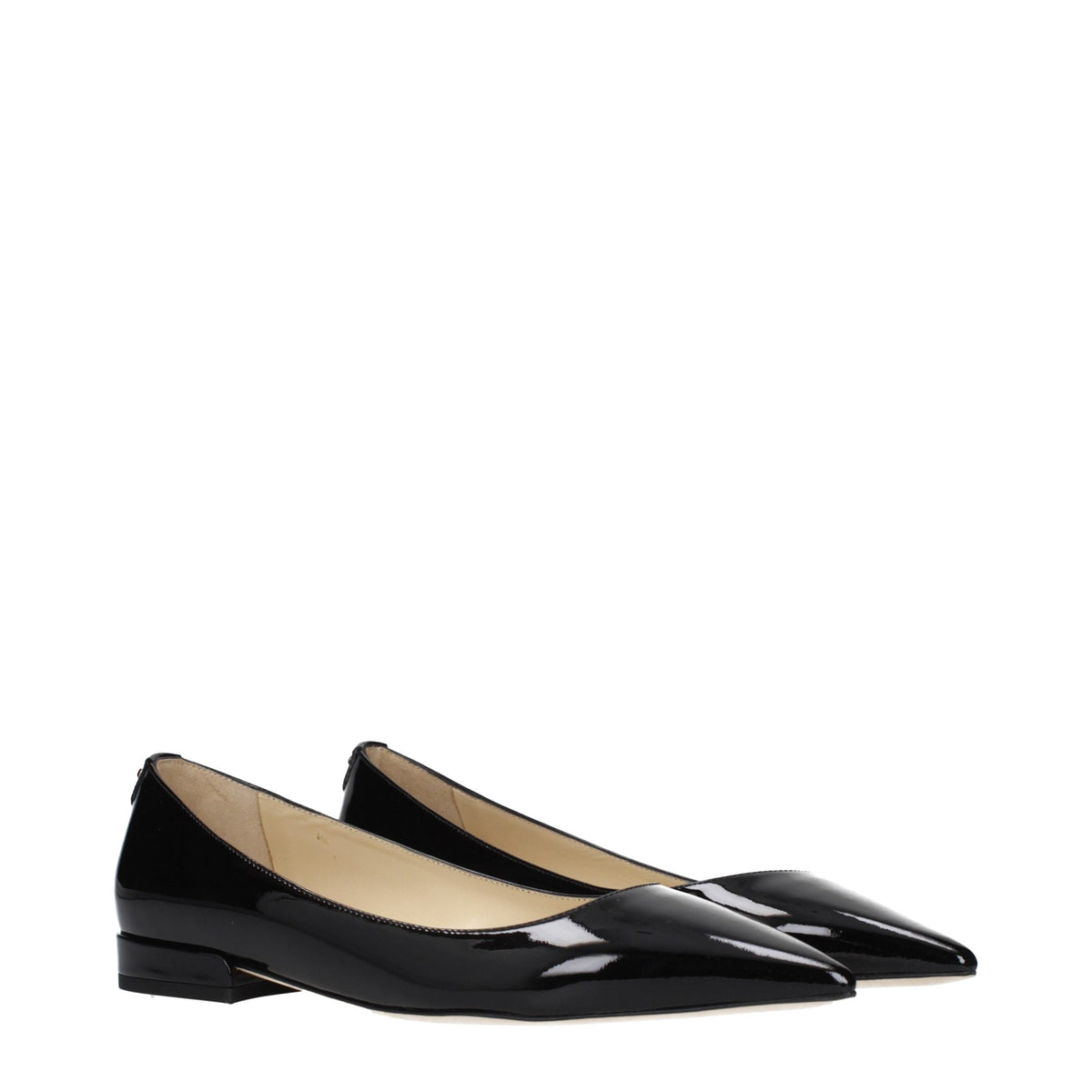 Jimmy Choo Black Leather Flats for Women