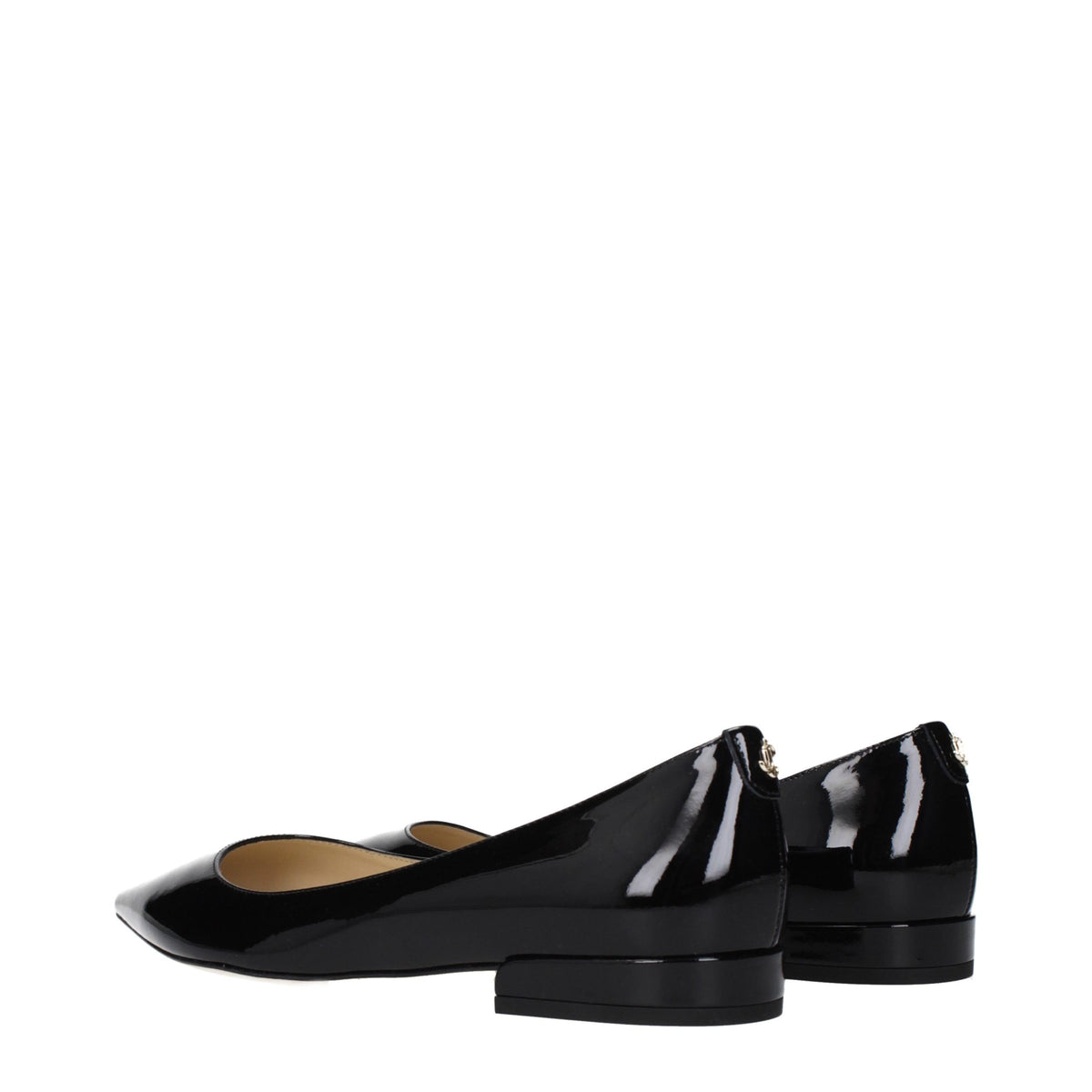 Jimmy Choo Black Leather Flats for Women
