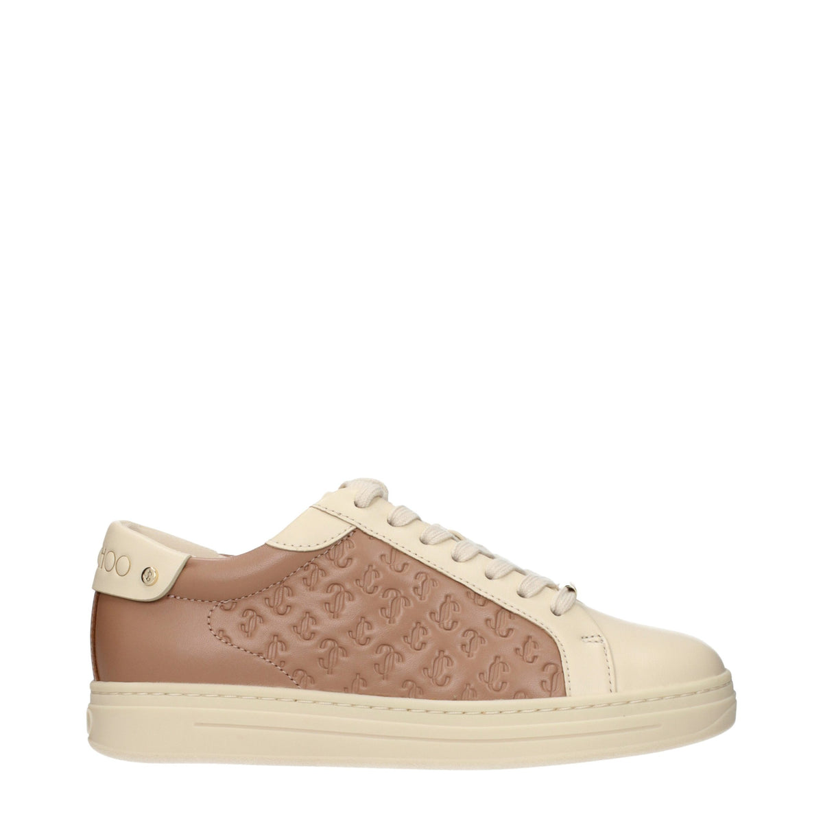 Jimmy Choo Beige Leather Low Top Sneakers for Women