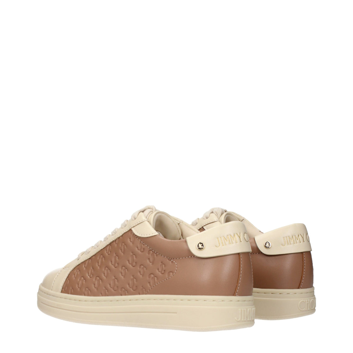 Jimmy Choo Beige Leather Low Top Sneakers for Women