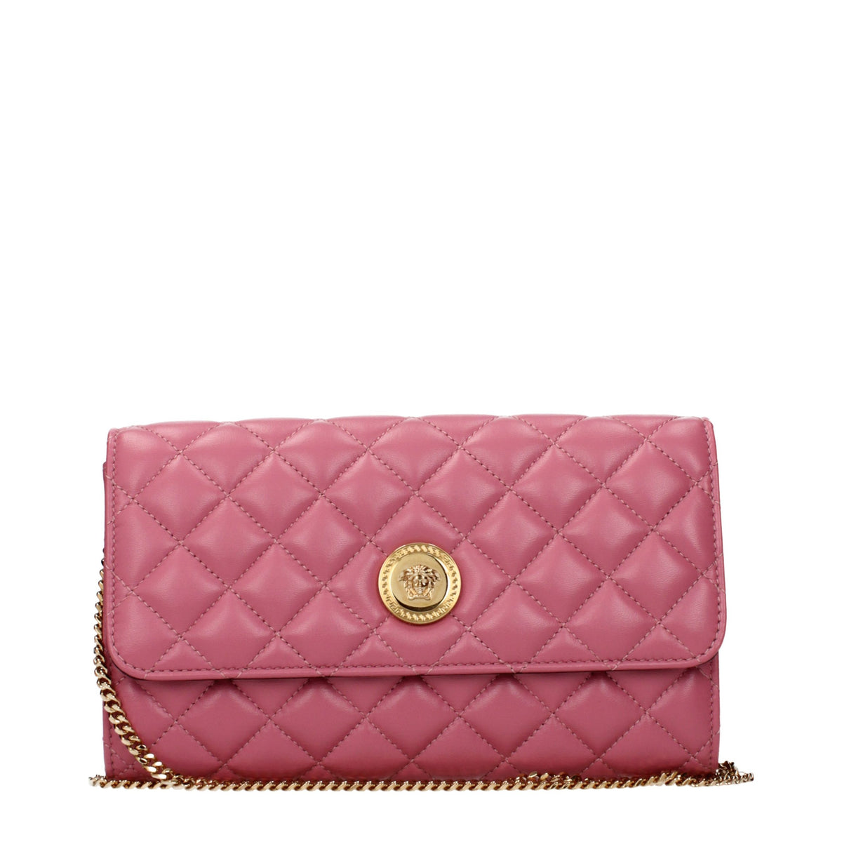 Versace Pink Leather Clutch Bag for Women