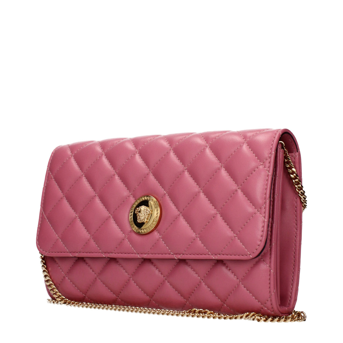 Versace Pink Leather Clutch Bag for Women