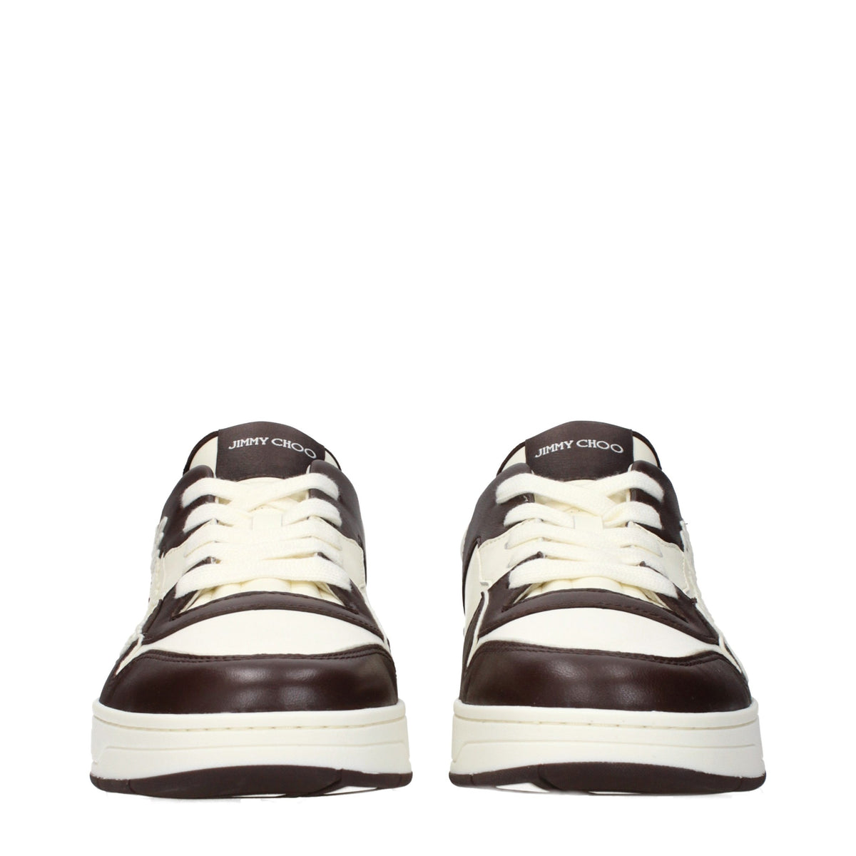 Jimmy Choo Beige Leather Low Top Sneakers for Men