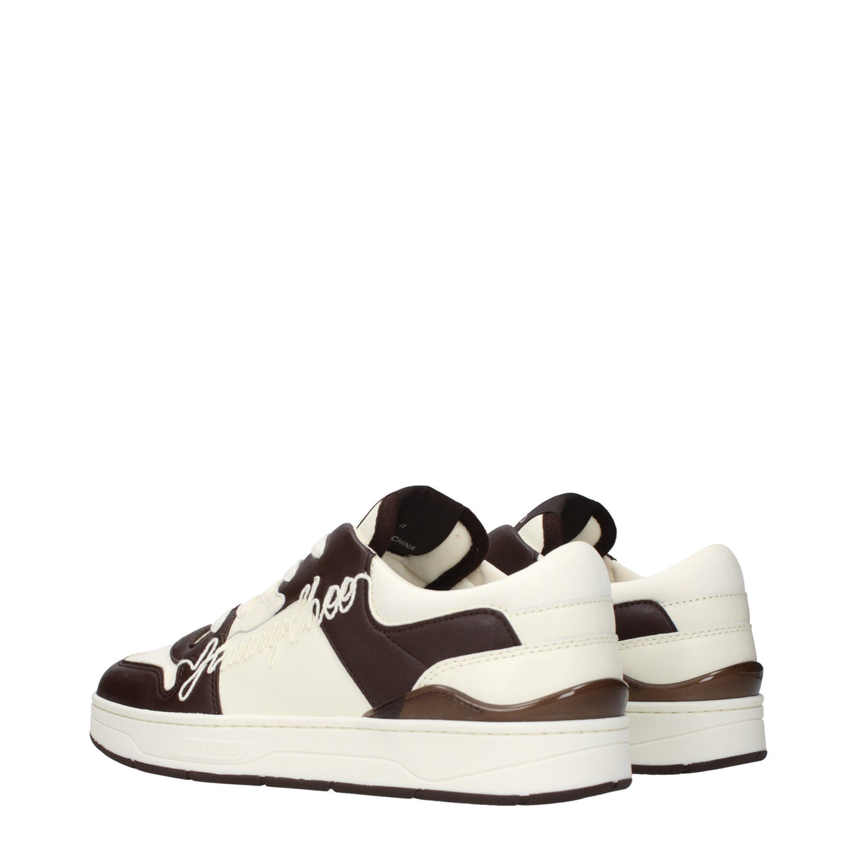 Jimmy Choo Beige Leather Low Top Sneakers for Men