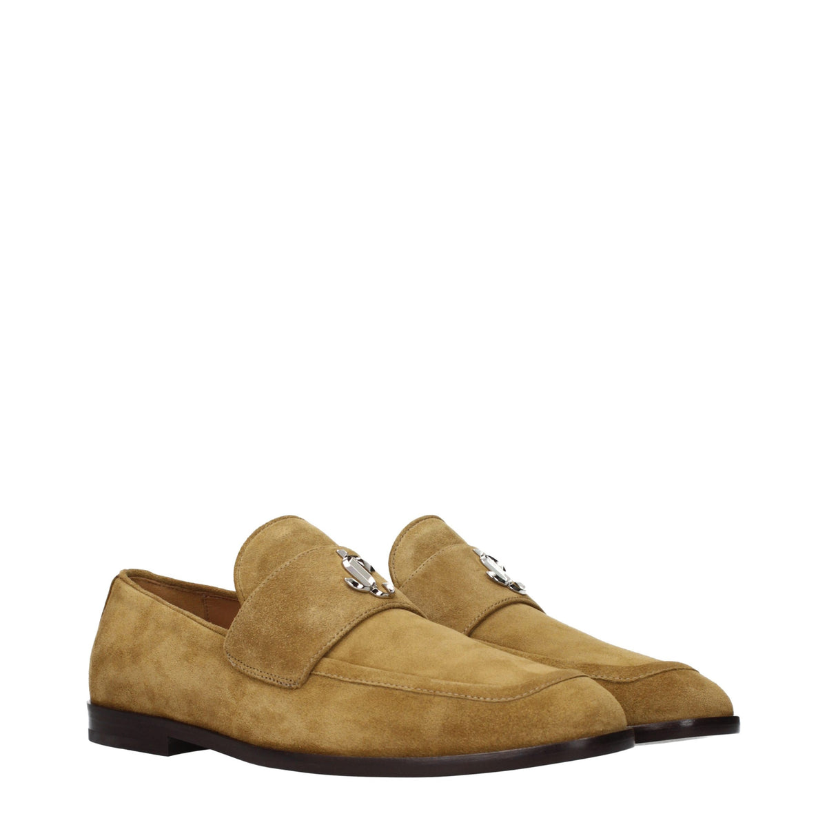 Jimmy Choo Brown Leather Slip-On Loafers for Men
