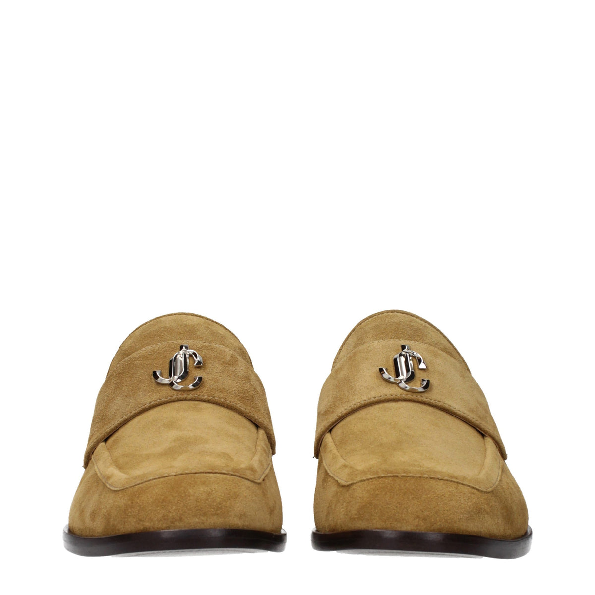 Jimmy Choo Brown Leather Slip-On Loafers for Men