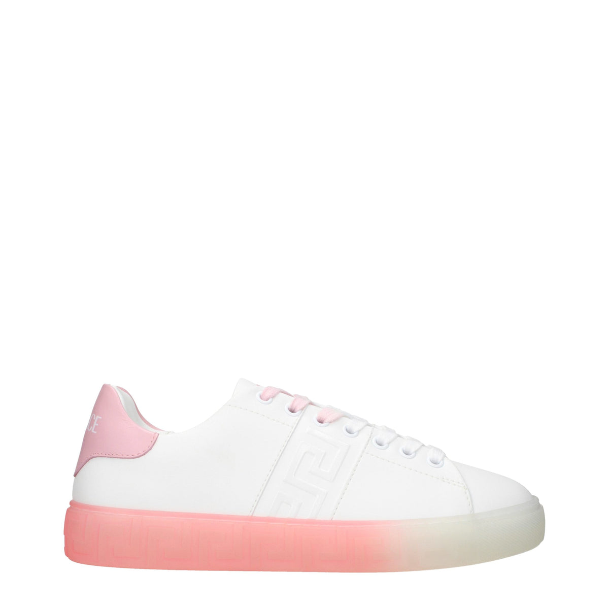 Versace White Leather Low Top Sneakers for Women