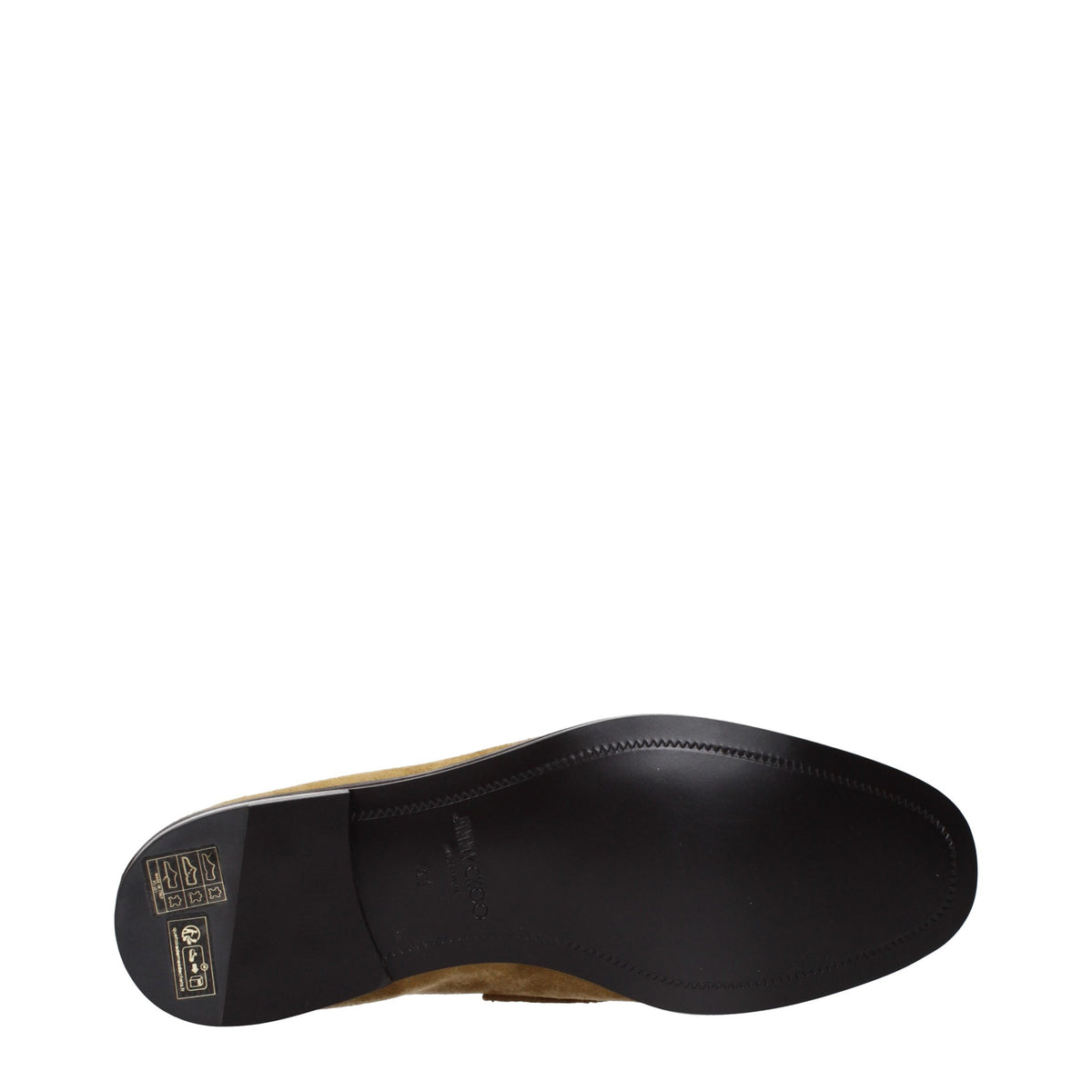 Jimmy Choo Brown Leather Slip-On Loafers for Men