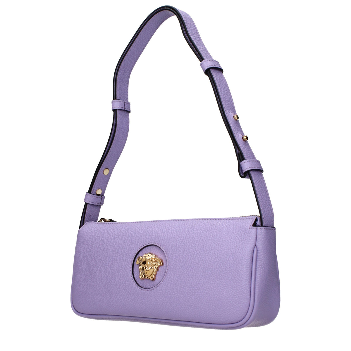 Versace Purple Leather Shoulder Bag for Women