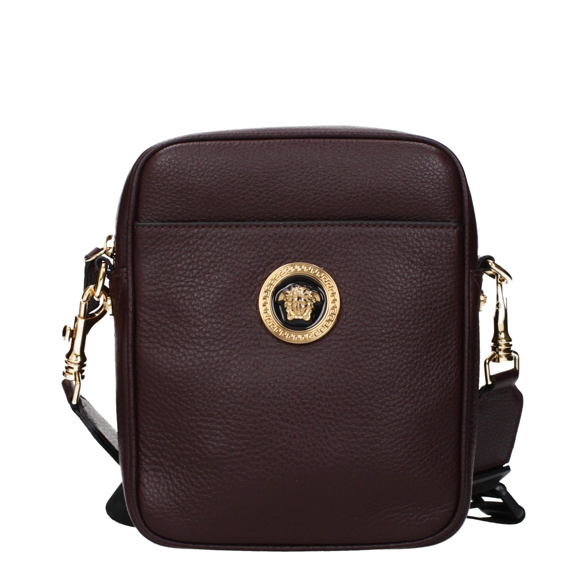 Versace Purple Leather Crossbody Bag for Men