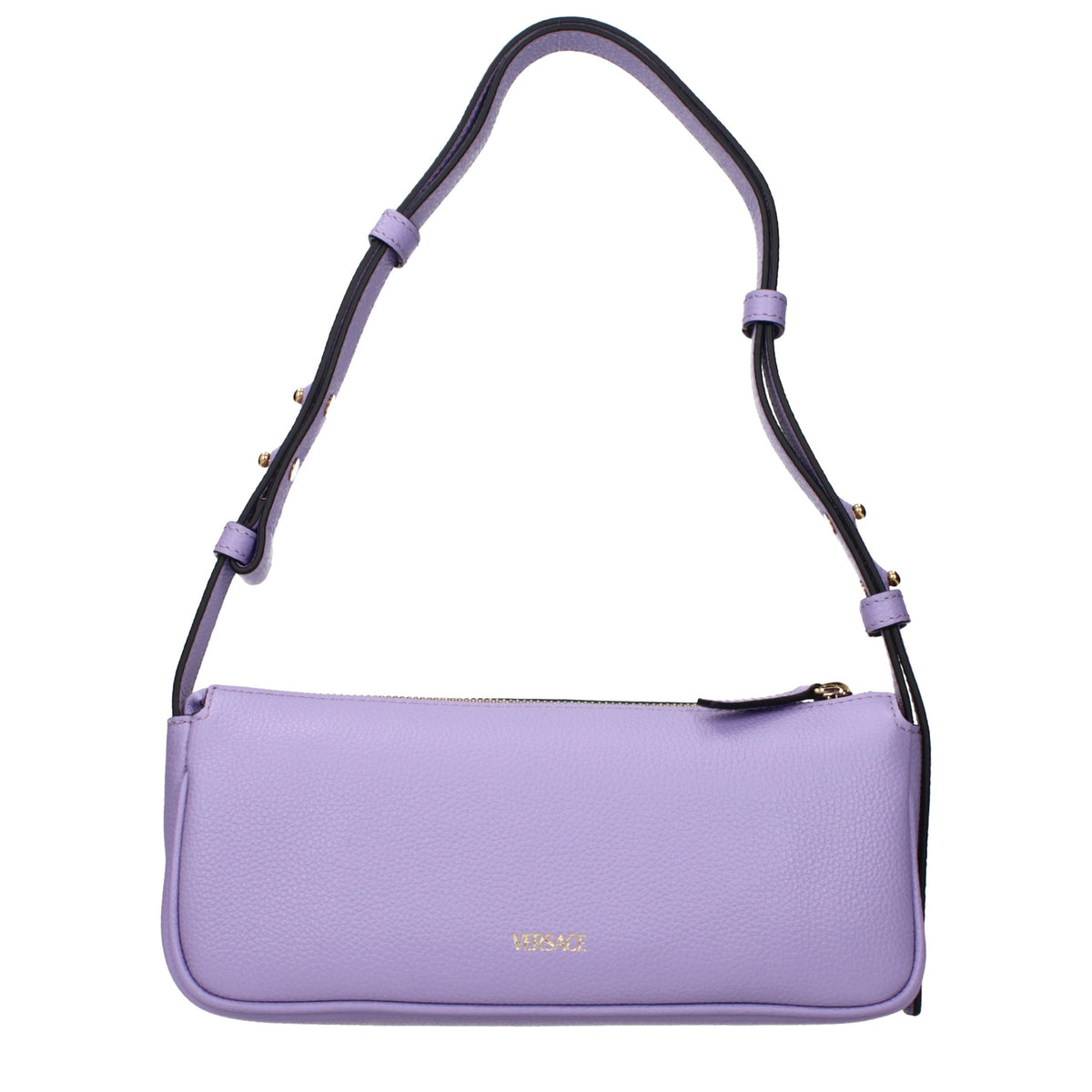 Versace Purple Leather Shoulder Bag for Women