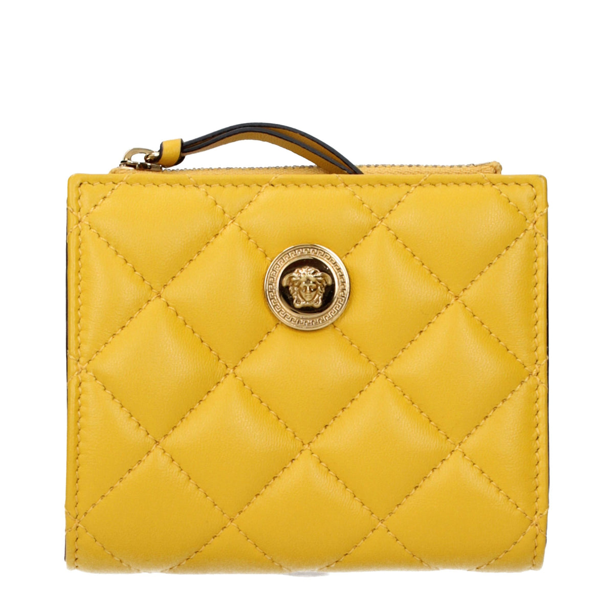 Versace Yellow Leather Wallet for Women
