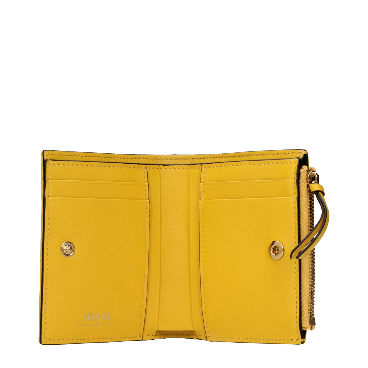 Versace Yellow Leather Wallet for Women