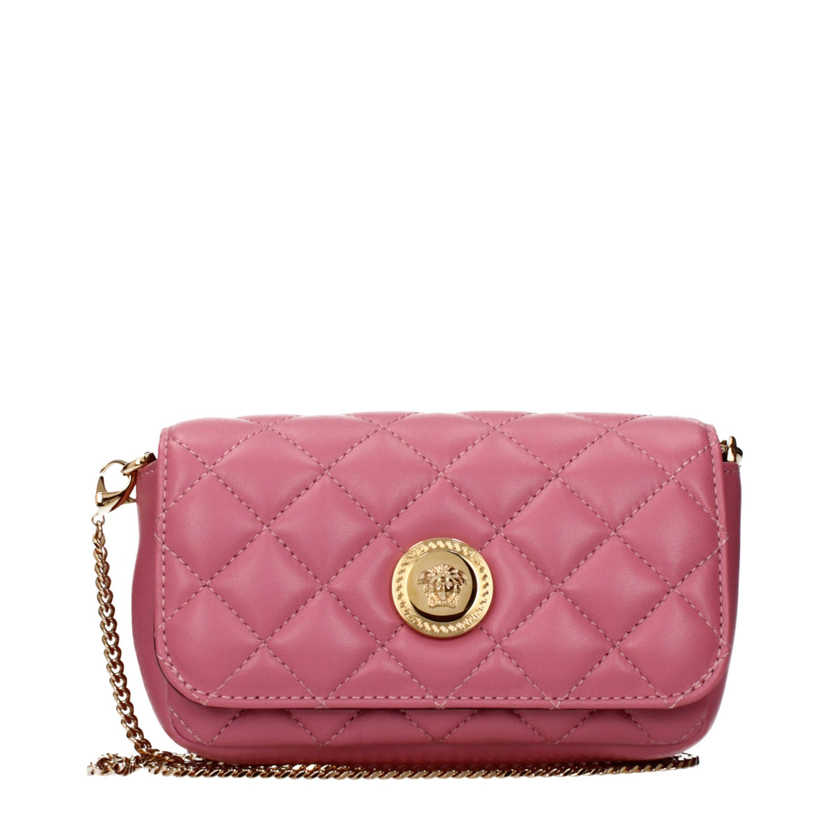 Versace Pink Leather Crossbody Bag for Women