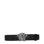 Versace Black Fabric Belt