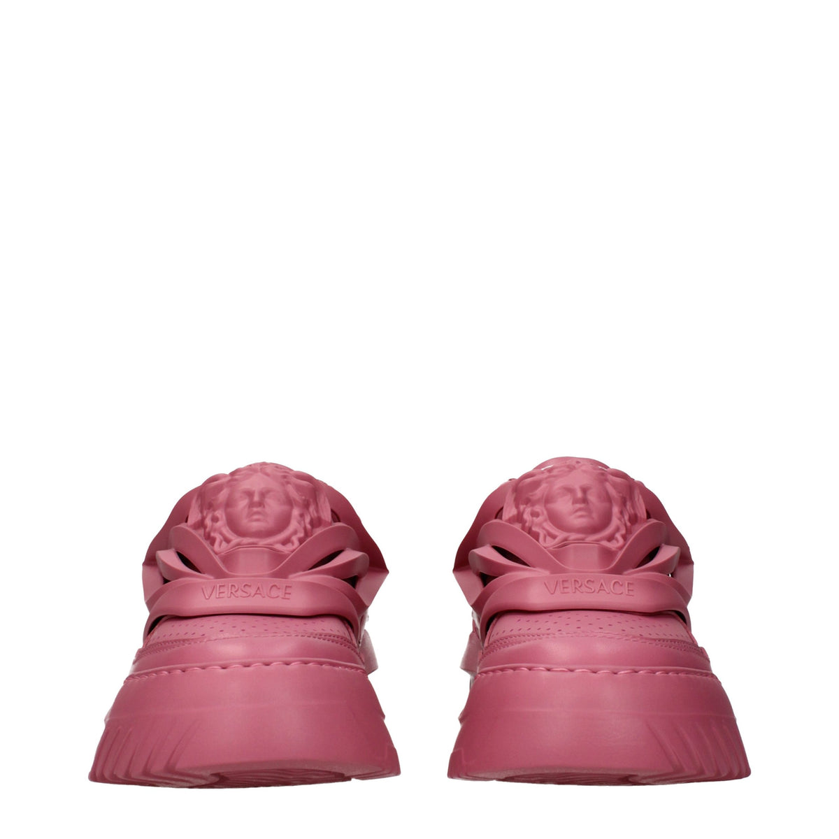 Versace Pink Leather Chunky Sneakers for Women