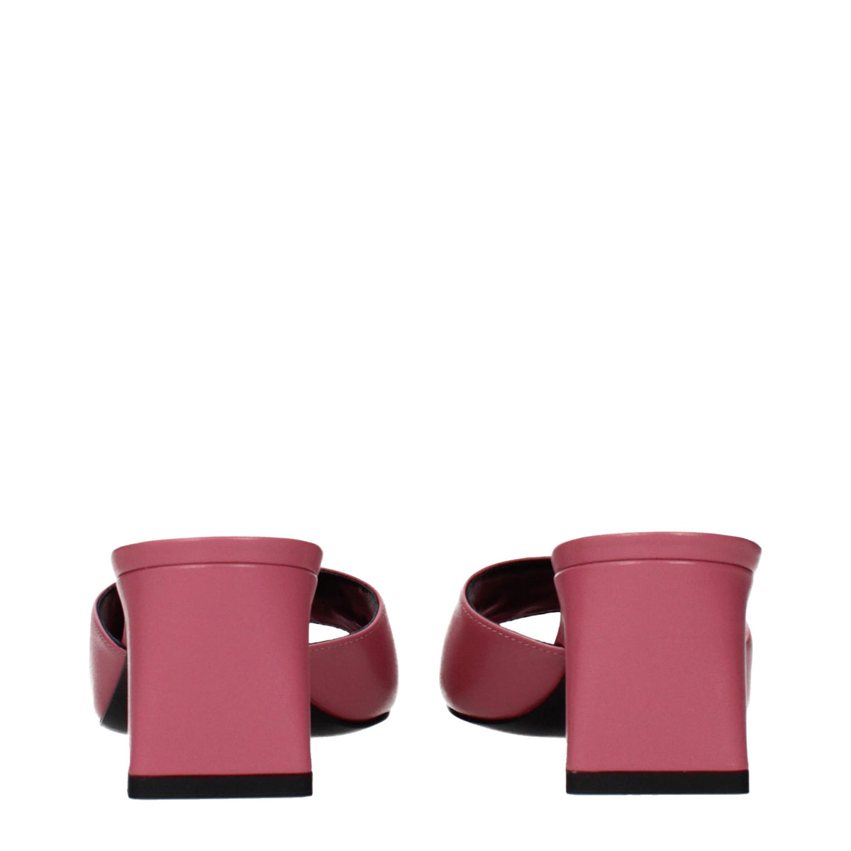 Versace Pink Leather Flat Sandals for Women