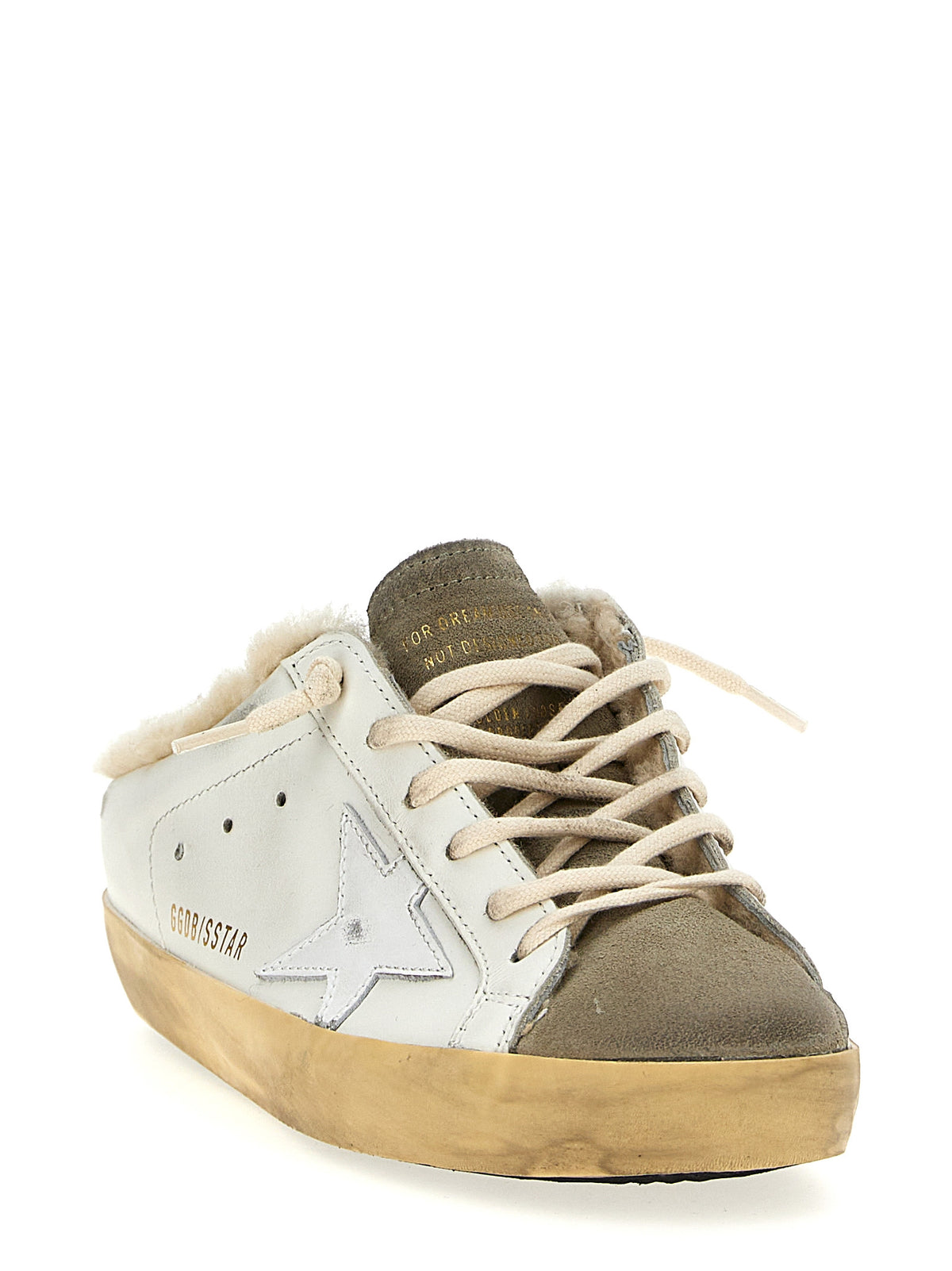 Golden Goose Beige Cowhide Low Top Sneakers for Women