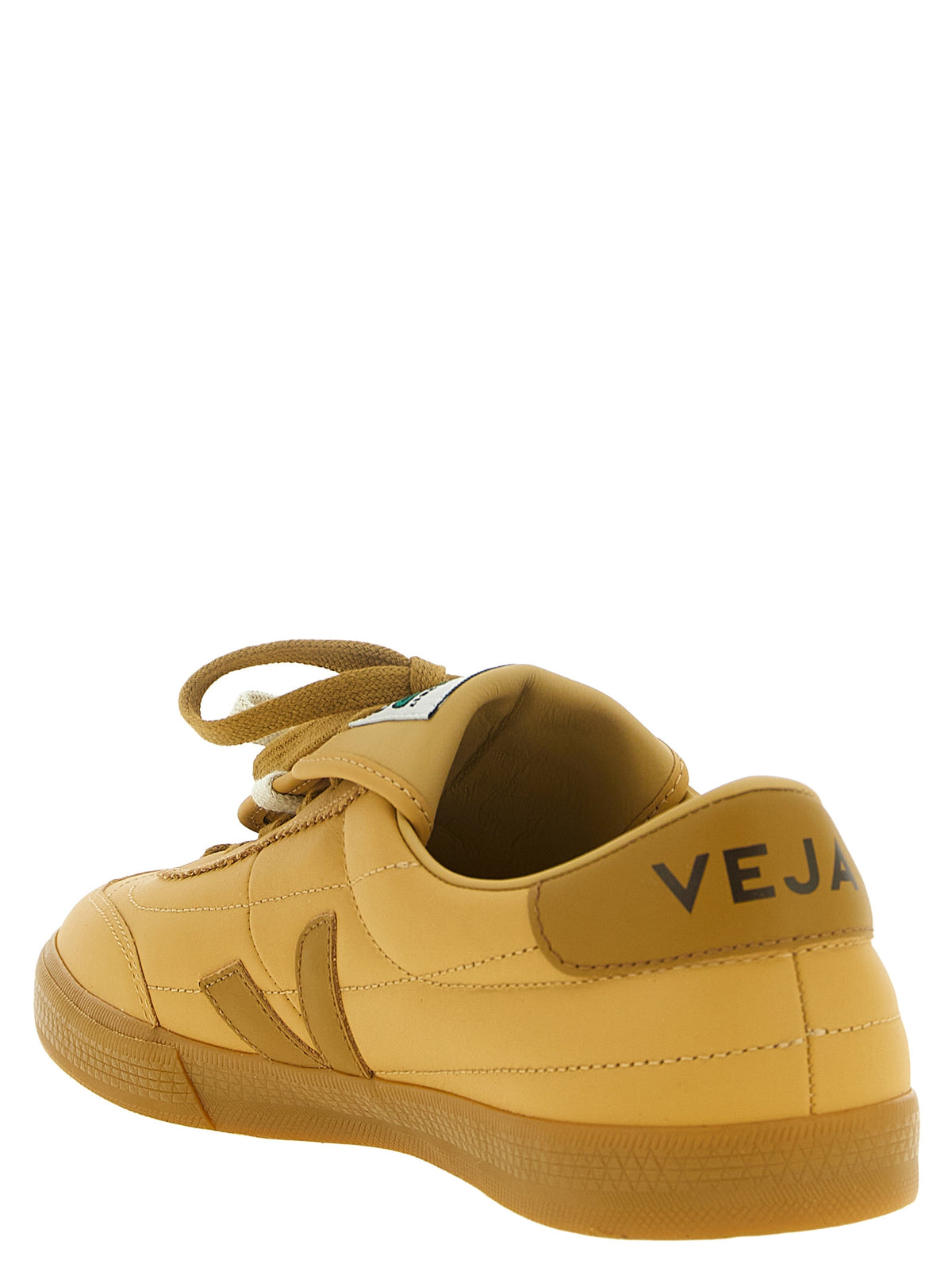 Veja Beige Calfskin Athletic Sneakers for Men
