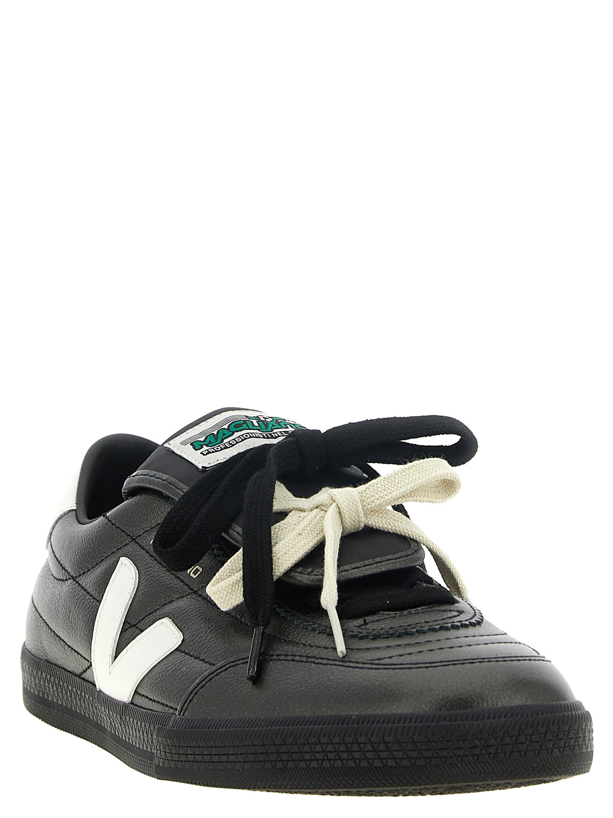 Veja Black Calfskin Low Top Sneakers for Men