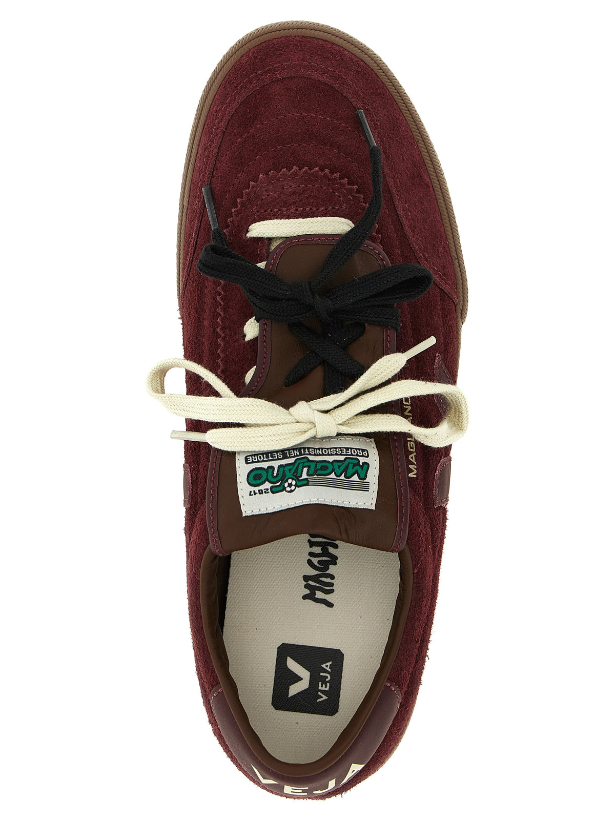 Veja Bordeaux Calfskin Low Top Sneakers for Men