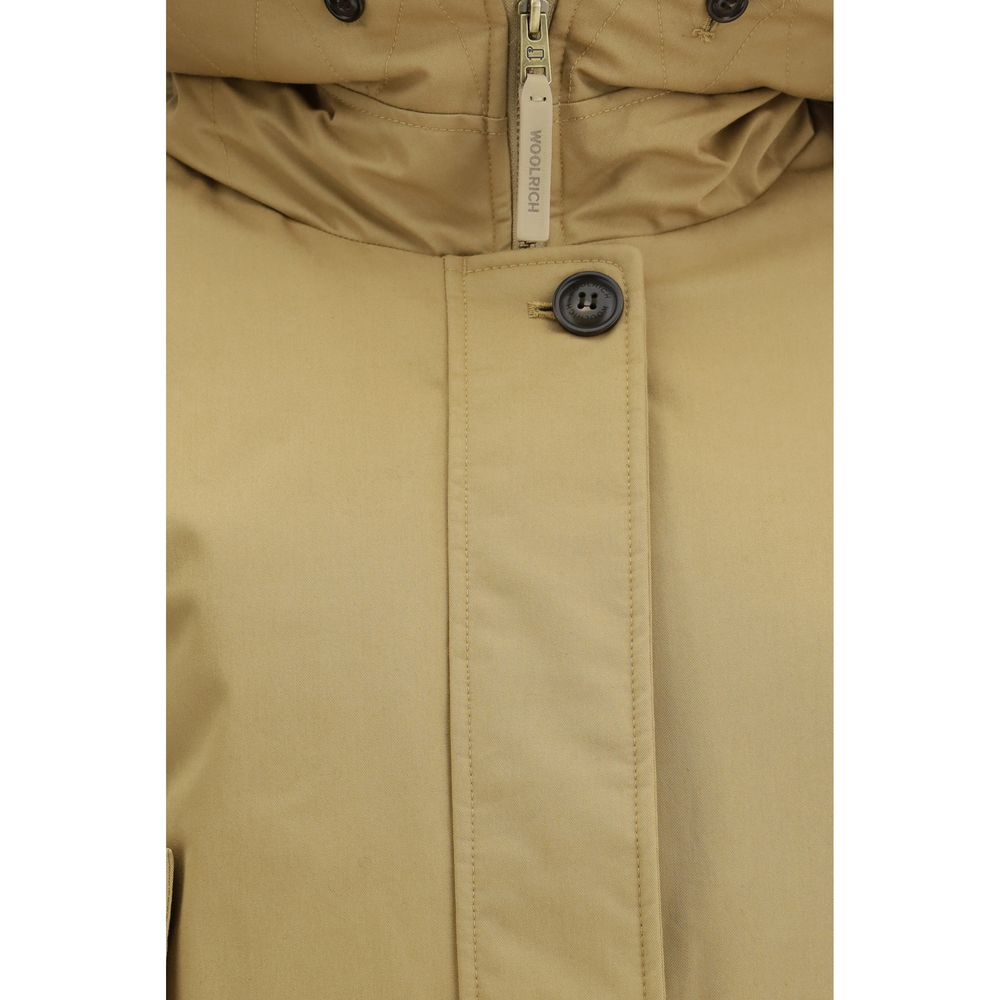 Woolrich Beige Cotton Parka for Women