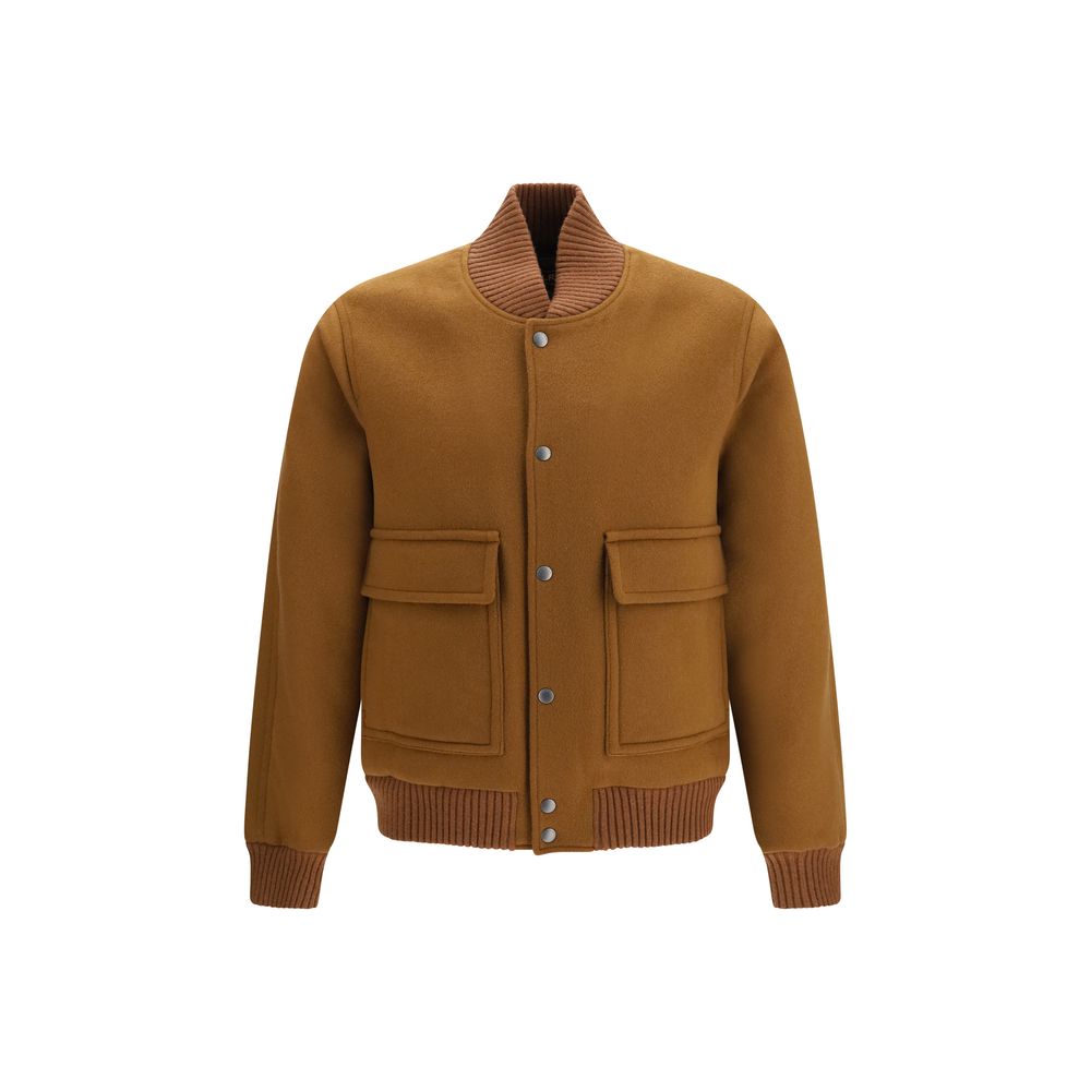 Woolrich Brown Wool Oves Aries Bomber for Men