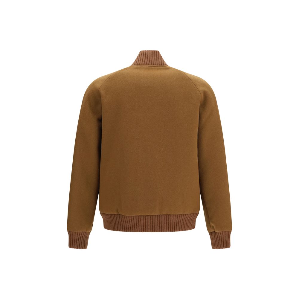 Woolrich Brown Wool Oves Aries Bomber for Men